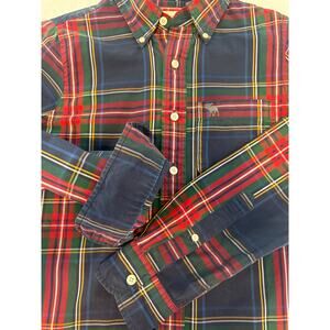 Ambercombie & Fitch muscle button down long sleeve Chritmas men’s  top Sz S